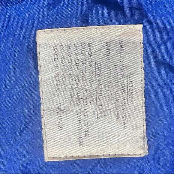 Vintage Blue Shiny Long Rain Trench Coat 16 Classic Spring Statement Feminine - Picture 7 of 8